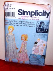 5137 SS TIED FLARE DRESS GIRL 7-14, MOM 8-18 PATTERN